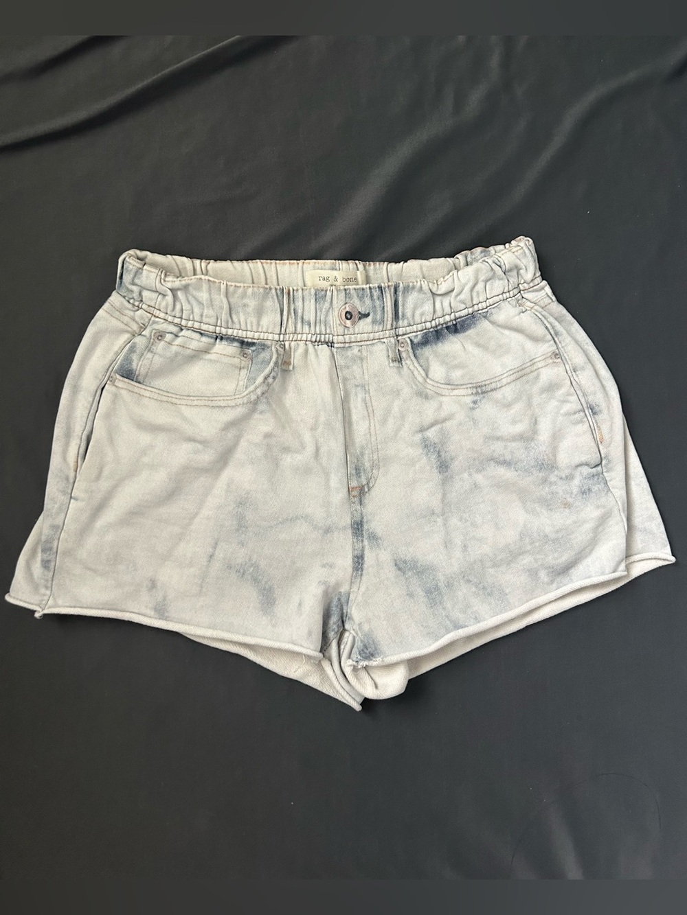 Rag & Bone Miramar Denim Print Walking Shorts light Blue Women’s Sz S